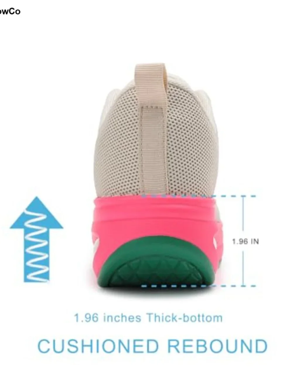 Women's Platform Sneakers Air Cushion Slip-On Walking Shoes Comfortable All Day